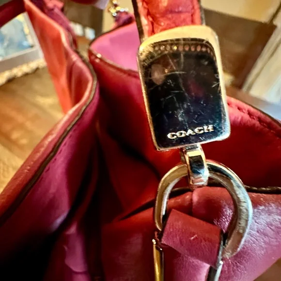 🌺C O A C H shoulder bag Rose Pink leather Great condition !!🌺 - Picture 2 of 16